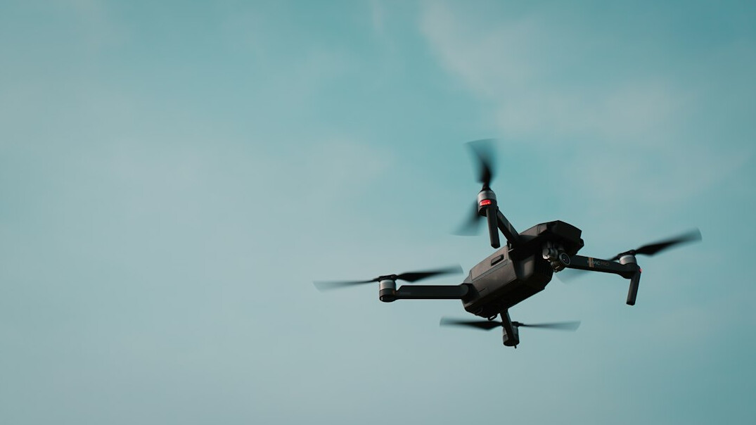 Drone camera equipment used for aerial broadcast footage